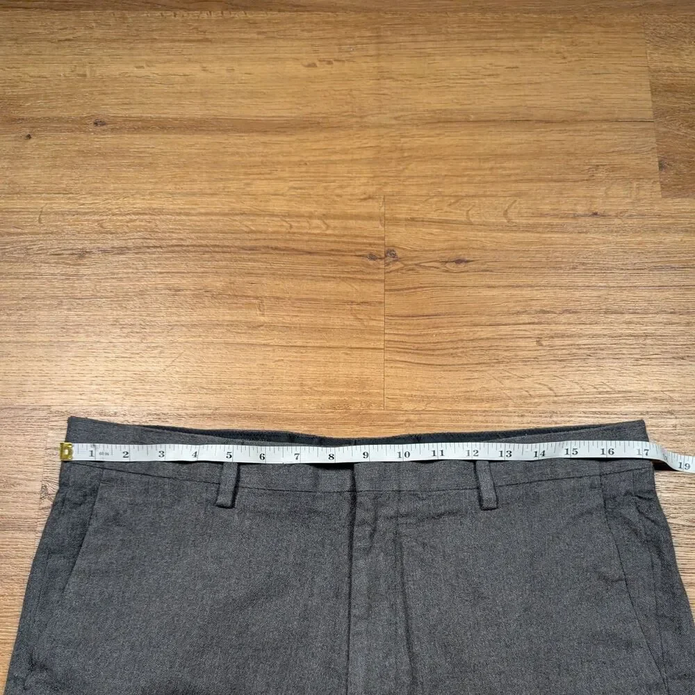 J.Crew Ludlow Dress Pants Mens 34x30(27) Gray Slim Fit Moon British Wool Blend